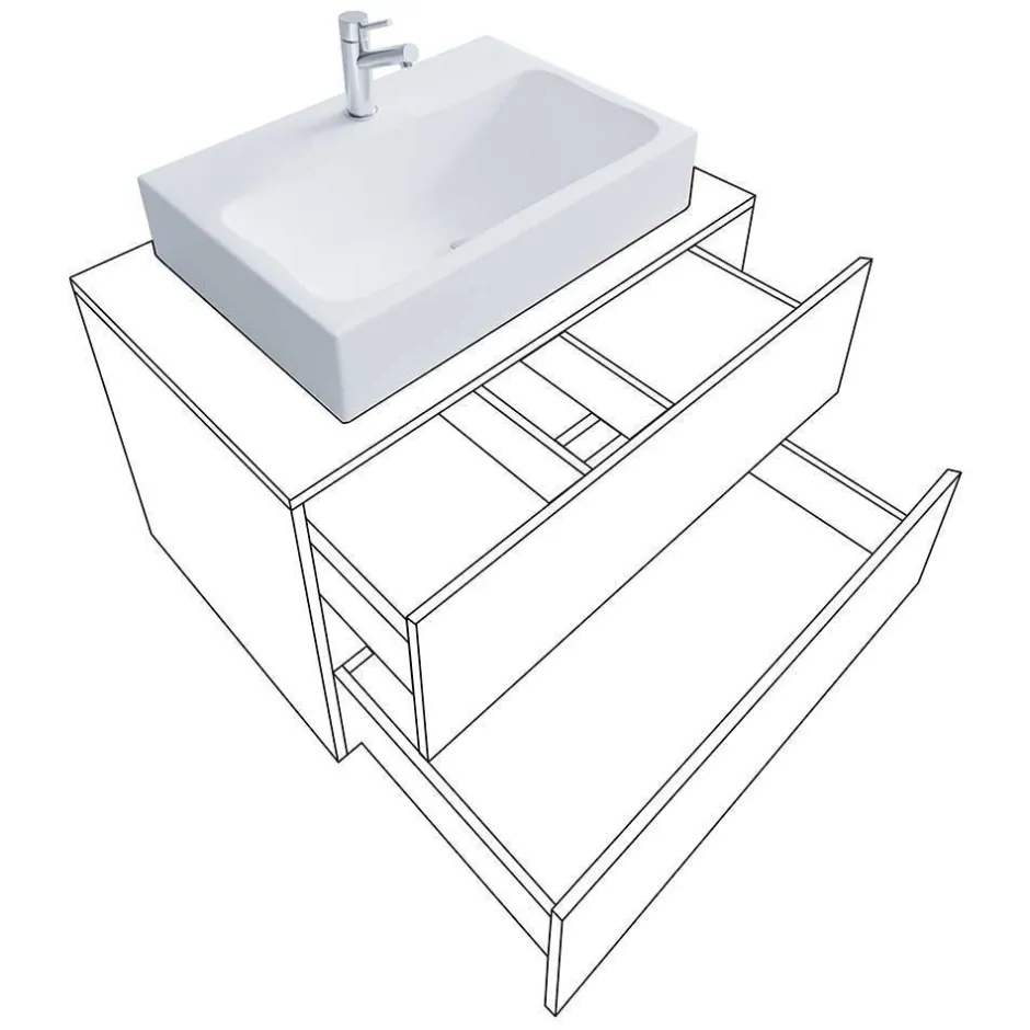 Pharao24 Badezimmermöbelset zweifarbig Socotta> Badmöbel Sets