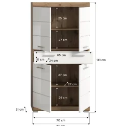 Bad Hochschränke*Pharao24 Badezimmermidischrank Silba