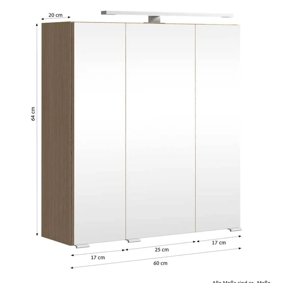 Pharao24 Badezimmerschrank Esmea> Spiegelschränke