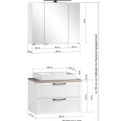 Badmöbel Sets*Pharao24 Badezimmerschränke hängend Matss