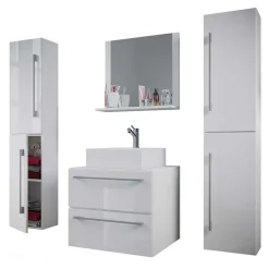 Badmöbel Sets*Pharao24 Badezimmerset weiß Selami