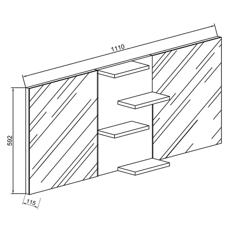 Pharao24 Badezimmerspiegel mit Ablagen Fanan> Wandspiegel|Schlafzimmerspiegel