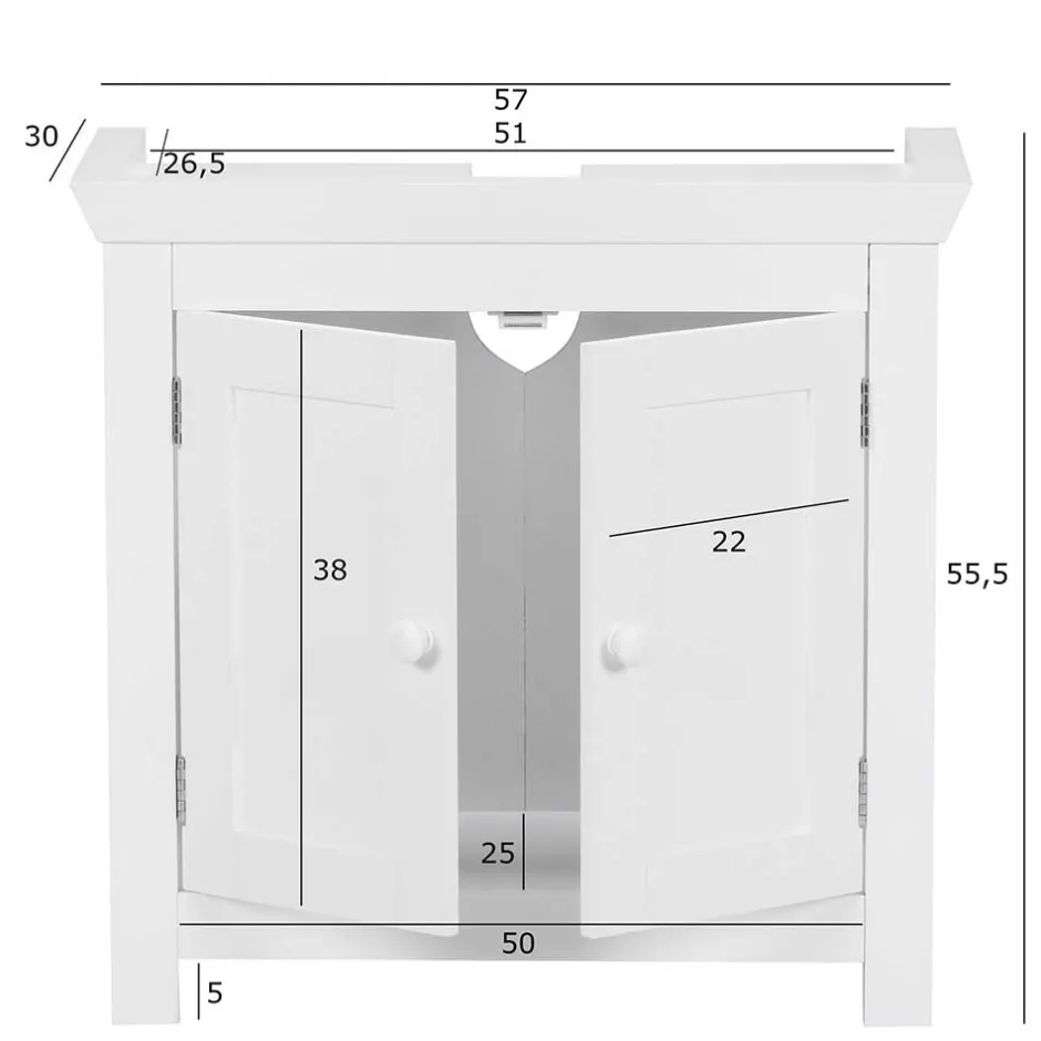 Waschbeckenunterschränke|Bad Unterschränke*Pharao24 Badezimmerunterschrank Salverna