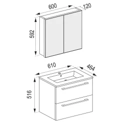 Badmöbel Sets*Pharao24 Badmöbel Estranon