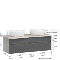 Pharao24 Badmöbel mit 2 Becken Pegruan><noscript><img width=