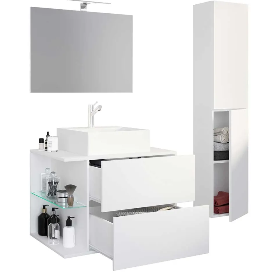 Pharao24 Badmöbel mit Becken Pseidoca> Badmöbel Sets