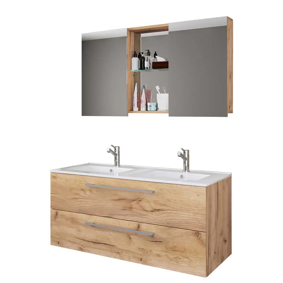 Pharao24 Badmöbel mit Spiegelschrank Lasina> Badmöbel Sets