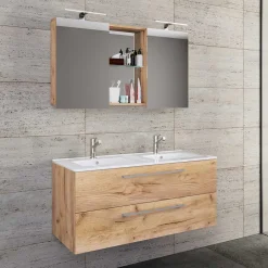Pharao24 Badmöbel mit Spiegelschrank Lasina> Badmöbel Sets