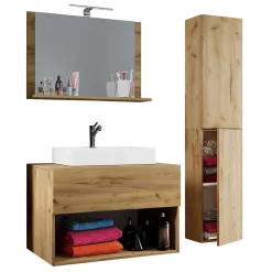 Pharao24 Badmöbel Set Holzoptik Cudalo> Badmöbel Sets