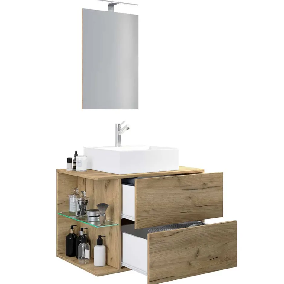 Badmöbel Sets*Pharao24 Badmöbel Set Holzoptik Viramiru