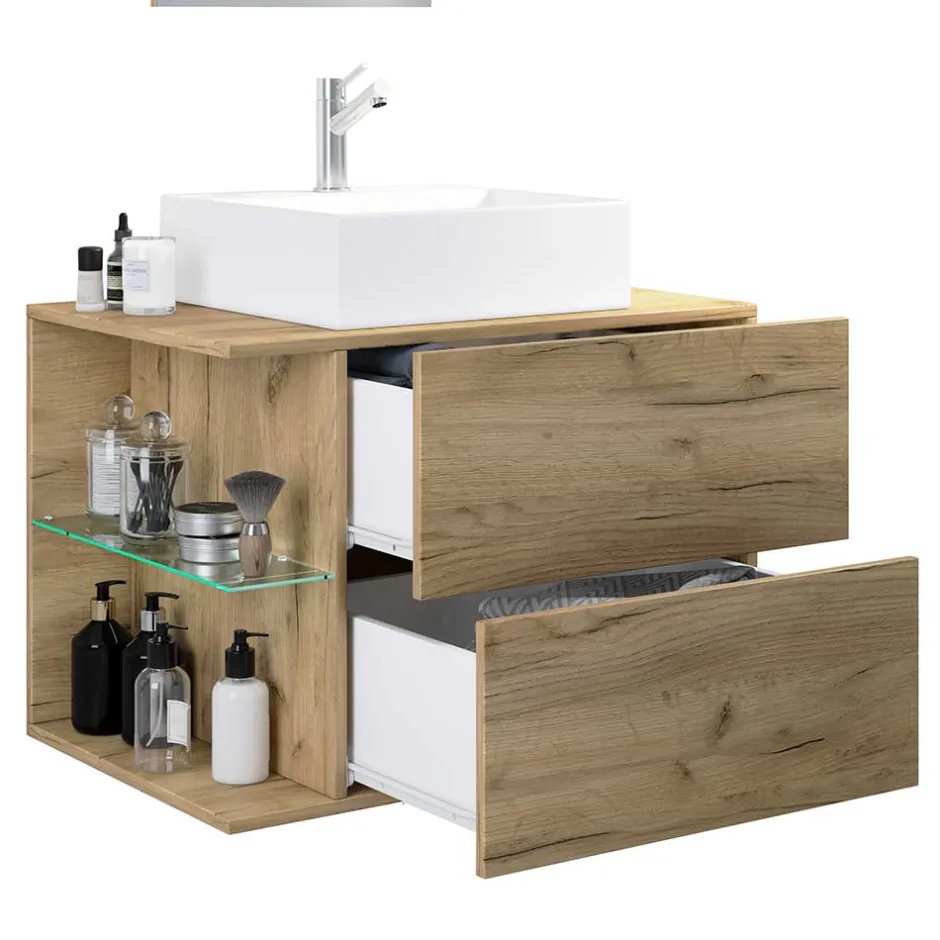 Badmöbel Sets*Pharao24 Badmöbel Set Holzoptik Viramiru