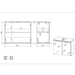 Badmöbel Sets*Pharao24 Badmöbel Set Luvreva
