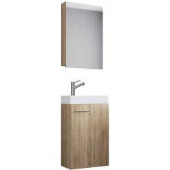 Pharao24 Badmöbel Set schmal Osmin> Badmöbel Sets