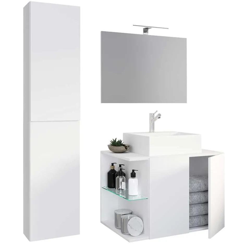 Pharao24 Badmöbel weiss Pseidoca> Badmöbel Sets