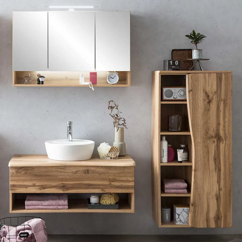 Badmöbel Sets*Pharao24 Badmöbelset Baumkantenoptik Vressa