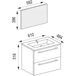 Pharao24 Badmöbel-Set Holzoptik Enlino><noscript><img width=