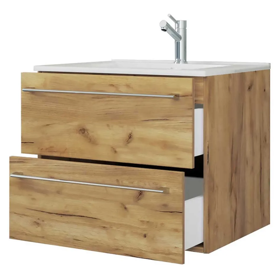 Pharao24 Badmöbel-Set Holzoptik Enlino> Badmöbel Sets