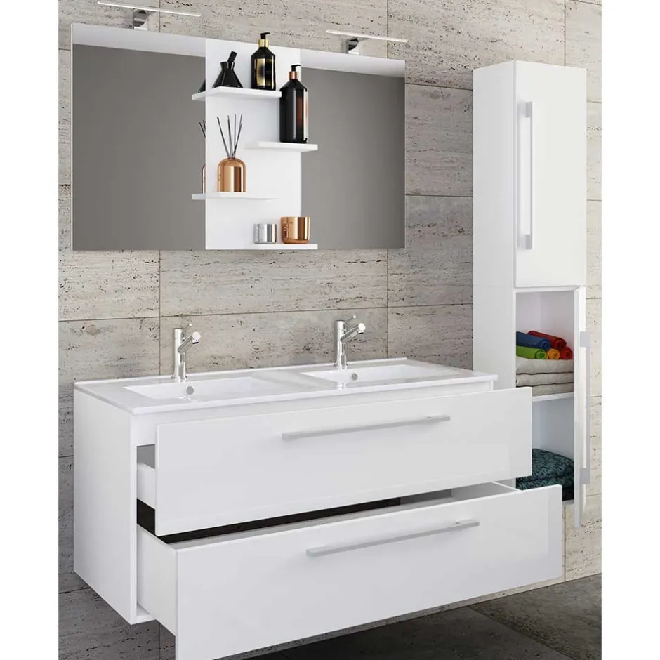 Badmöbel Sets*Pharao24 Badmöbelset mit Doppelbecken Dango