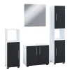 Pharao24 Badmöbelset schwarz weiß Litora> Badmöbel Sets