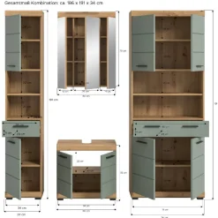 Badmöbel Sets*Pharao24 Badmöbel-Set 4teilig Martinez