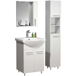 Badmöbel Sets*Pharao24 Badmöbelset weiß modern Pididos