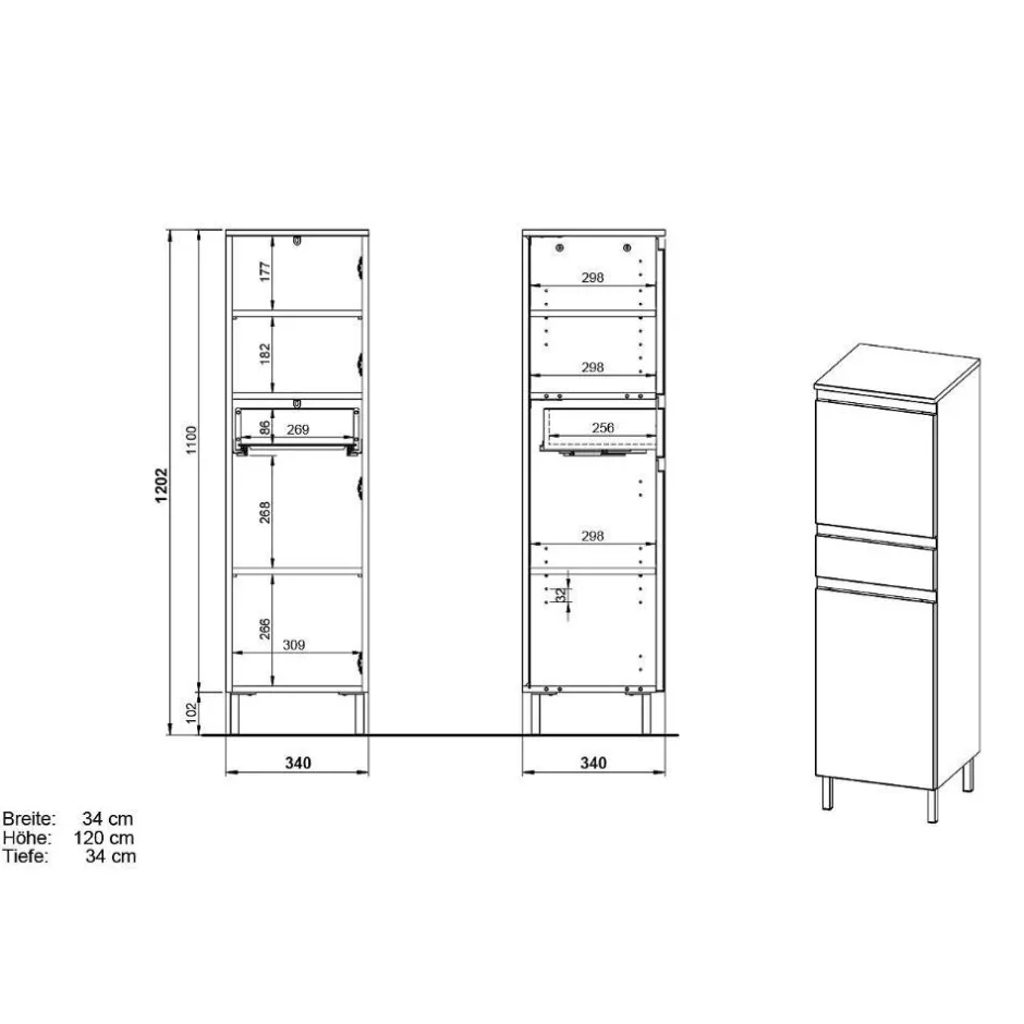 Pharao24 Badmidischrank Abiona> Bad Hochschränke