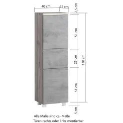 Bad Hochschränke*Pharao24 Badmidischrank Lactona