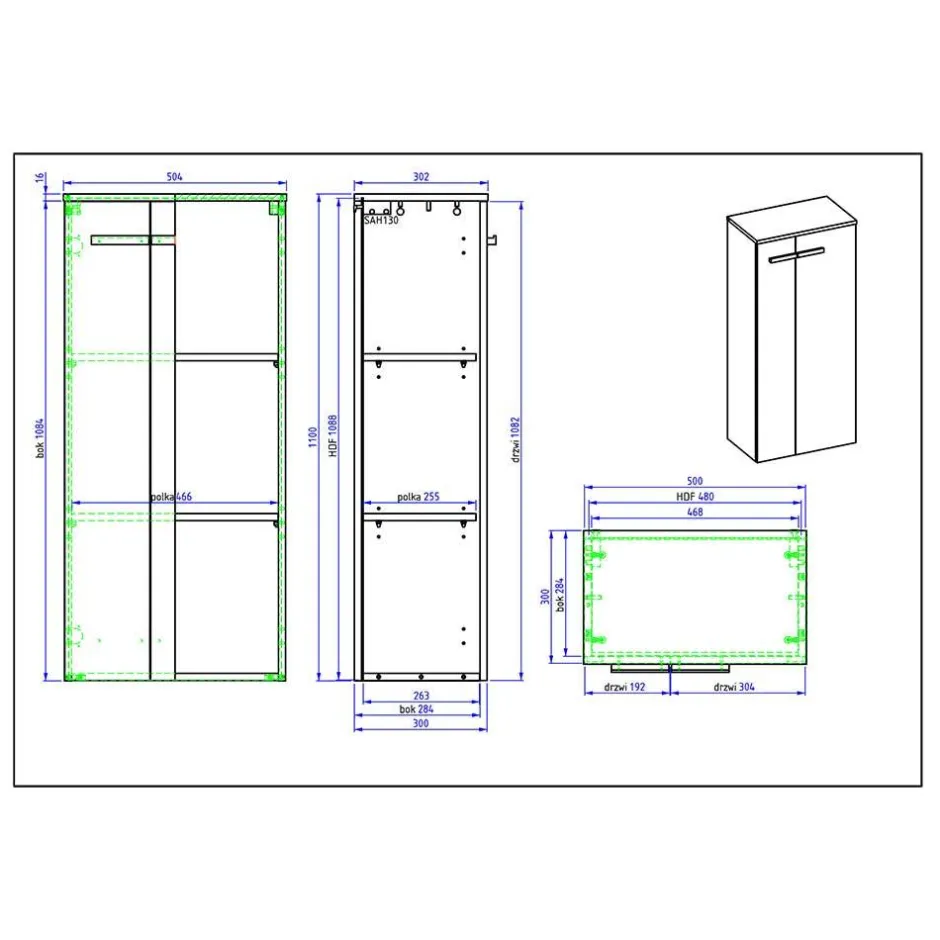 Bad Hochschränke|Badezimmerschränke*Pharao24 Badmidischrank Nushivon