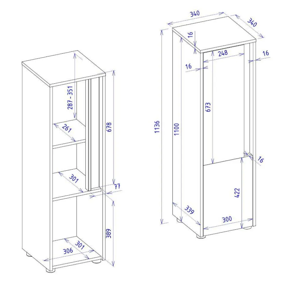 Pharao24 Badmidischrank Rascian> Bad Hochschränke