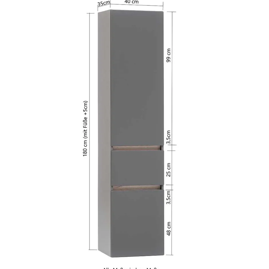 Bad Hochschränke*Pharao24 Badseitenschrank Pegruan