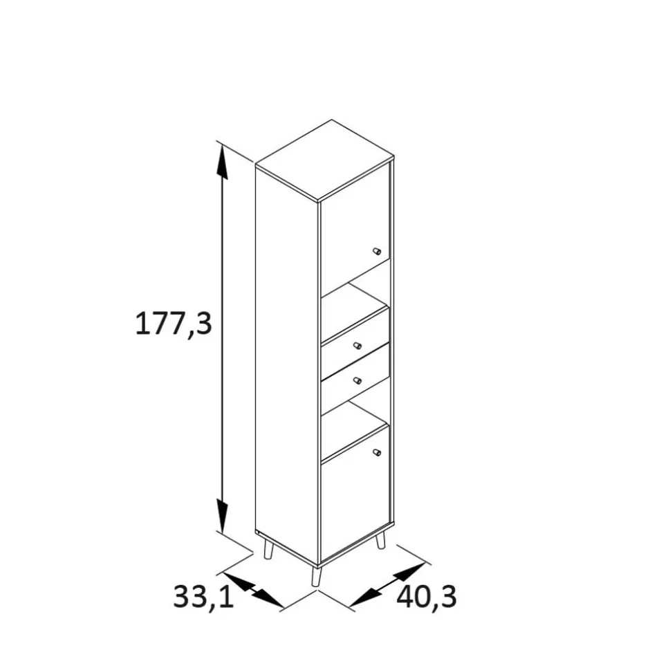 Bad Hochschränke*Pharao24 Badseitenschrank Zytona