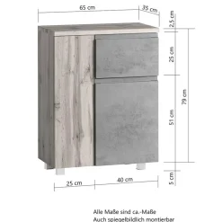 Badmöbel Sets*Pharao24 Badset mit Spiegelschrank Tagma