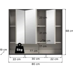 Pharao24 Badspiegelschrank Please><noscript><img width=