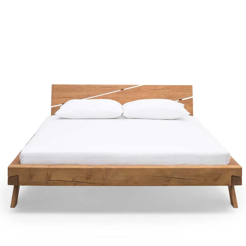 Doppelbetten|Massivholzbetten*Pharao24 Balken Massivholzbett Padru