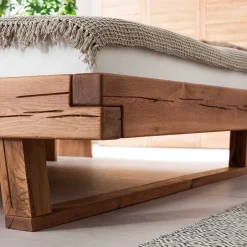 Massivholzmöbel|Balkenbett*Pharao24 Balkenbett Wildeiche Blacorona