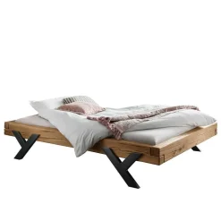 Doppelbetten|Massivholzbetten*Pharao24 Balkenbett Wildeiche Lucca