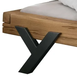 Doppelbetten|Massivholzbetten*Pharao24 Balkenbett Wildeiche Lucca