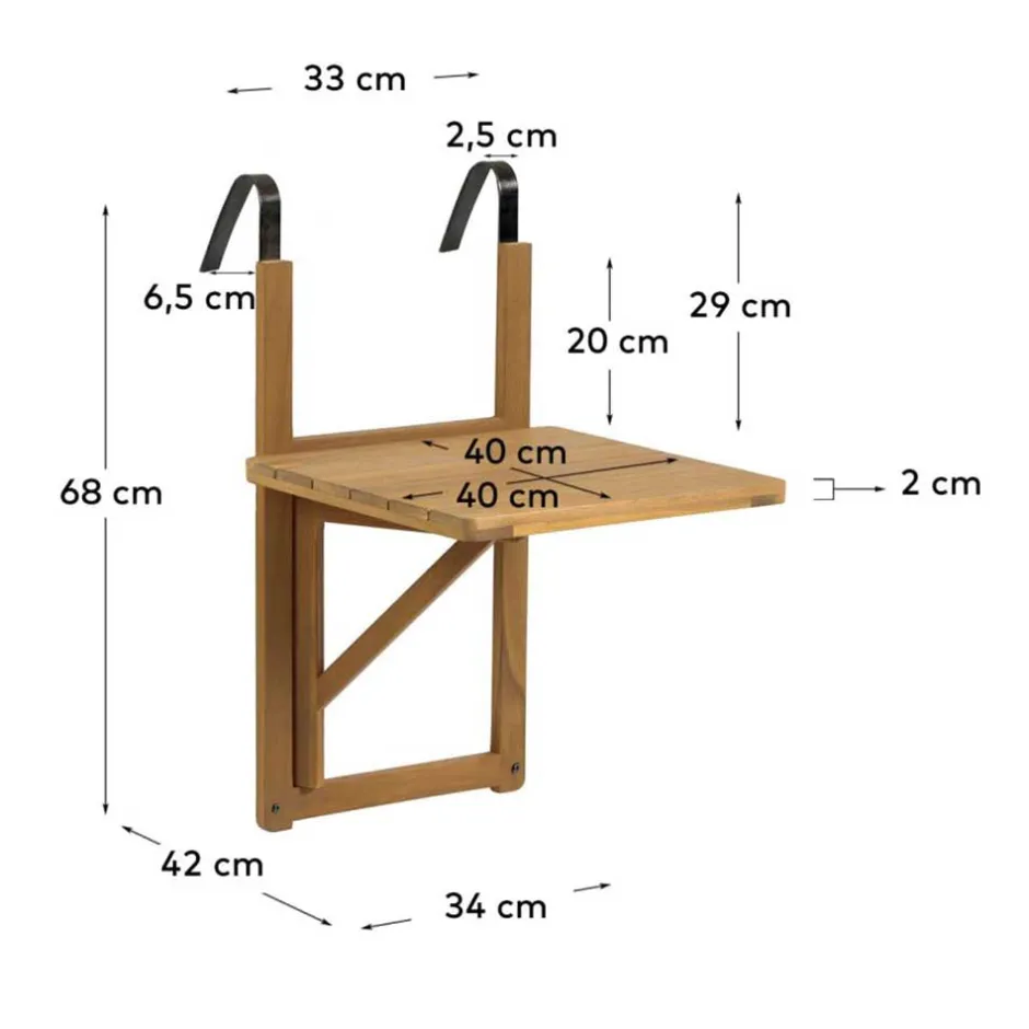 Pharao24 Balkonklapptisch Cadruna> Beistelltische|Telefontische