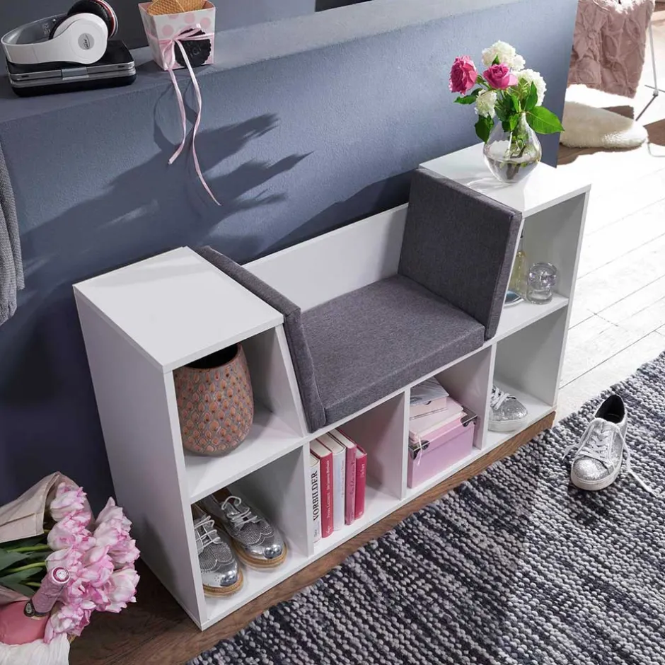 Wohnzimmerregale|Bücherregale*Pharao24 Bank mit Regal Hoku