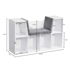 Wohnzimmerregale|Bücherregale*Pharao24 Bank mit Regal Hoku