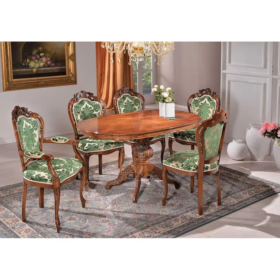 Pharao24 Barock Design Sitzgruppe Adessa> Tisch Mit Stühlen|Esszimmer Sets