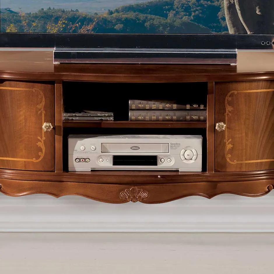 Pharao24 Barock Lowboard Assolato> Massivholz Tv Möbel|Fernsehtische