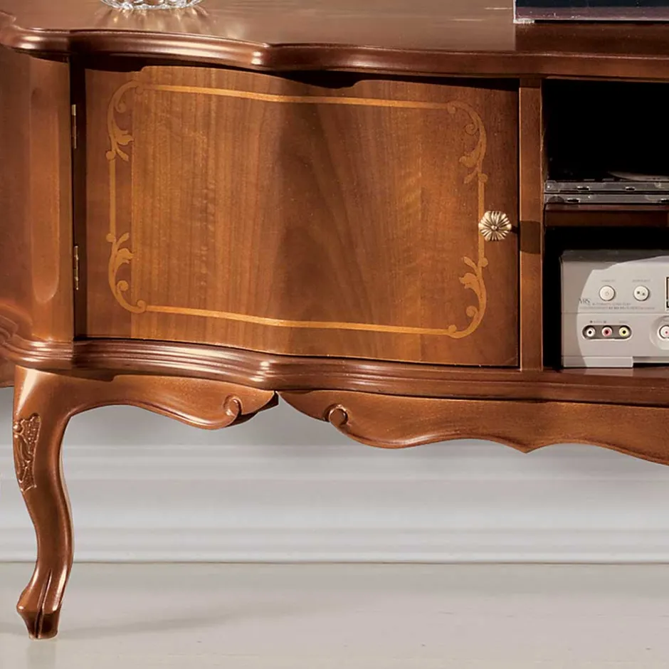 Pharao24 Barock Lowboard Assolato> Massivholz Tv Möbel|Fernsehtische