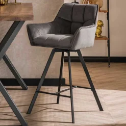 Pharao24 Barstuhl Samt Giralva> Barmöbel|Barhocker