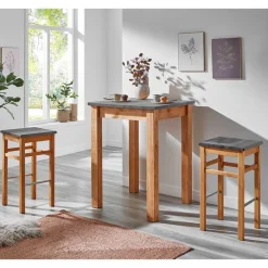Tisch Mit Stühlen|Tischgruppen*Pharao24 Bartisch mit 2 Hockern Lienna