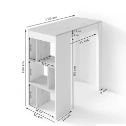 Pharao24 Bartisch mit Regal Blando><noscript><img width=