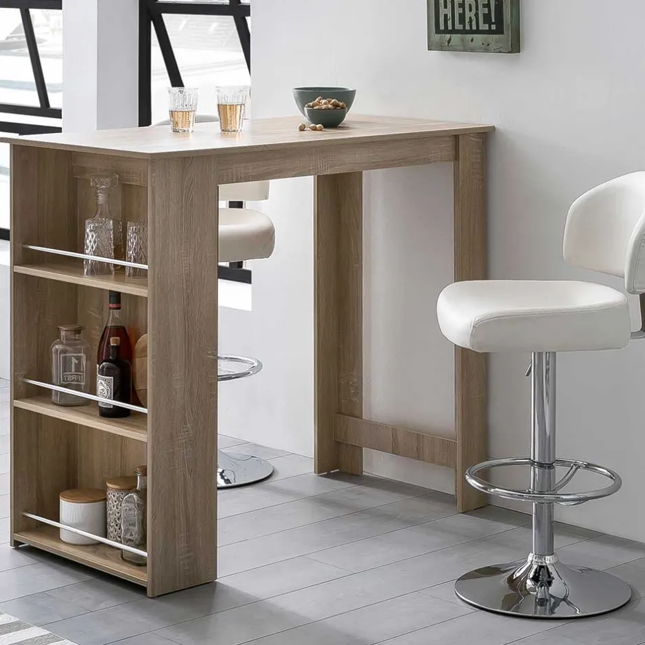 Pharao24 Bartisch mit Regal Matsu> Barmöbel