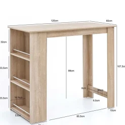 Pharao24 Bartisch mit Regal Matsu><noscript><img width=