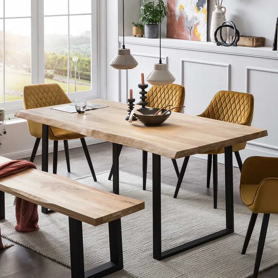 Küchentisch|Massivholztische*Pharao24 Baumkante Esstisch Cheyenne