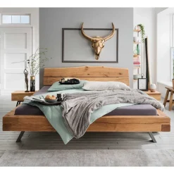 Pharao24 Baumkanten Balkenbett Domago> Massivholzmöbel|Doppelbetten